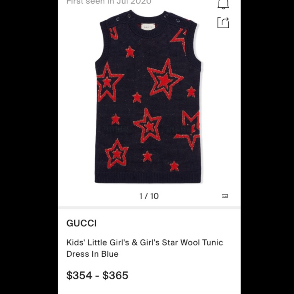 Little girls Gucci wool dress